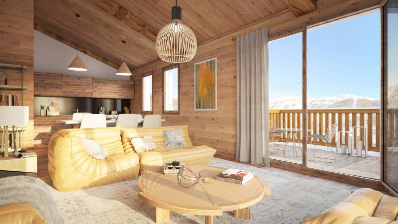 Appartement duplex de 4 pièces de 88,80m2 - Place de parking, casiers à ski et local à vélo