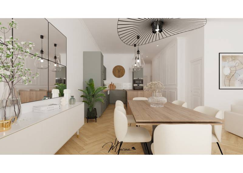 Le Renaissance : Appartement T3 Rénové avec Jardin et Parkings Privés, Élégante Maison de Maître à deux Pas de Béziers