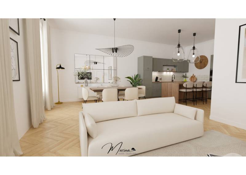 À vendre : Appartement T3 rénové au 2e étage de la maison de maître 