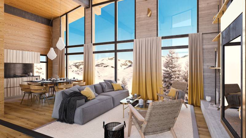 Programme Neuf | Chalet de luxe aux Arcs avec vue spectaculaire sur le Mont Blanc