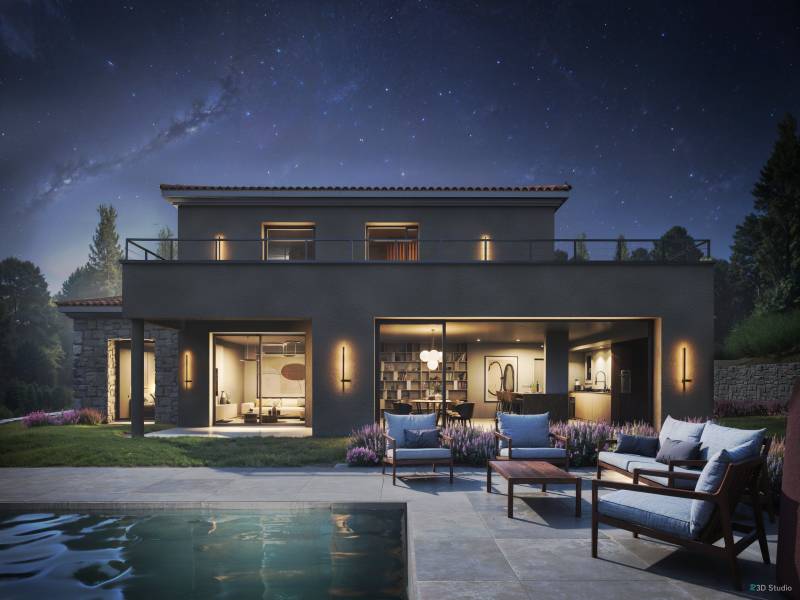 Devenez propriétaire de cette villa d'architecte alliant design moderne et luxe raffiné à La Cadière d'Azur.